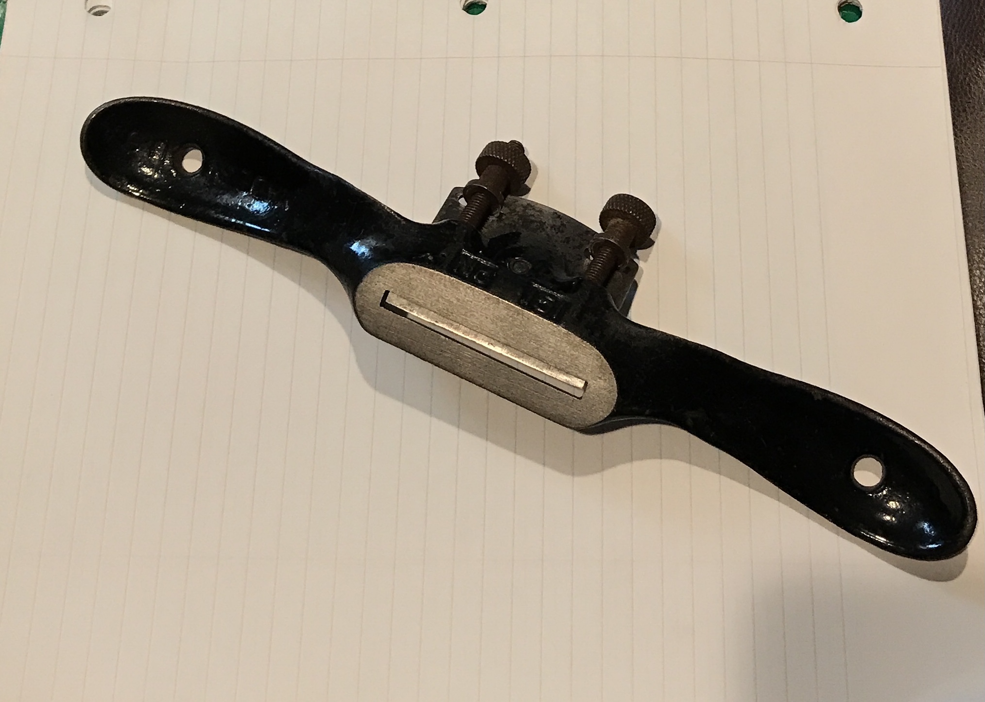 The recently purchased spokeshave